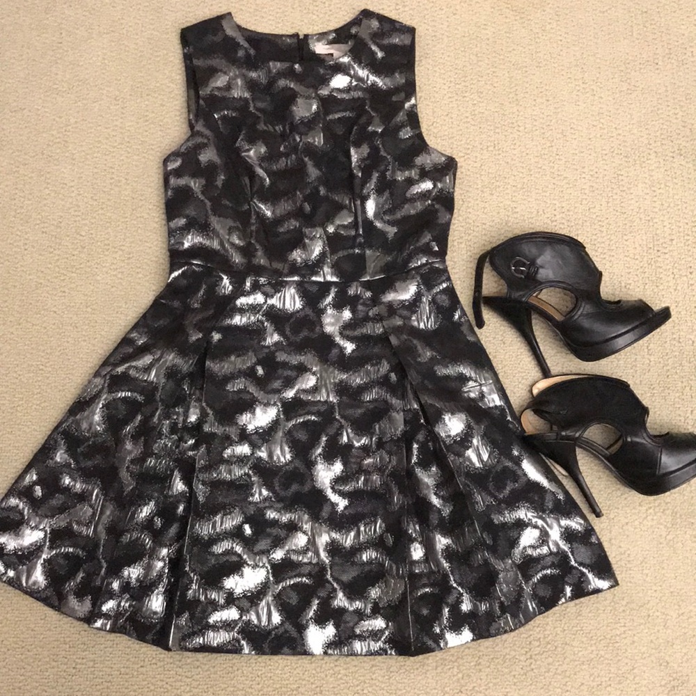 Forever 21 black and silver A line dress